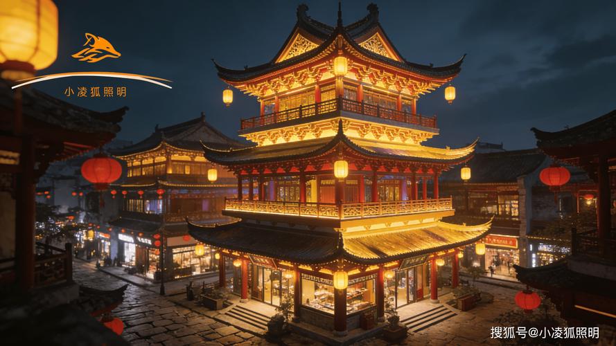 小凌狐照明仿古建筑亮化工程 商业文旅款实施方案